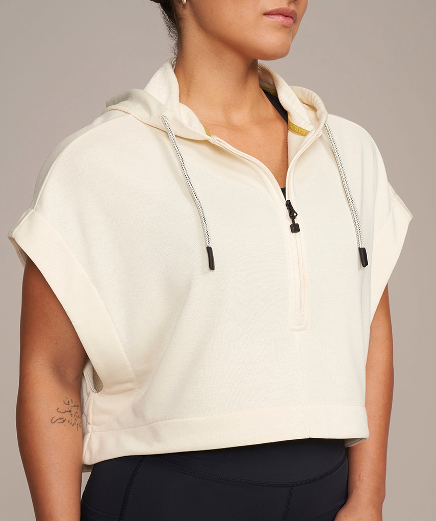 Cropped sleeveless hoodie women's online