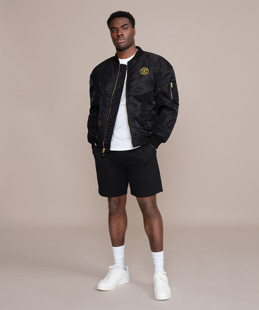 Urban Style Meets Fitness Power: The Alpha Industries x Gold's Gym Apparel  MA-1 Bomber Jacket.