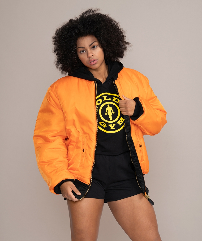 限定品 GOLD'S GYM ゴールドジム MA-1 黒　Lサイズ ALPHA 限定品 GOLD'S GYM ゴールドジム MA-1 黒 Lサイズ ALPHA - メルカリ