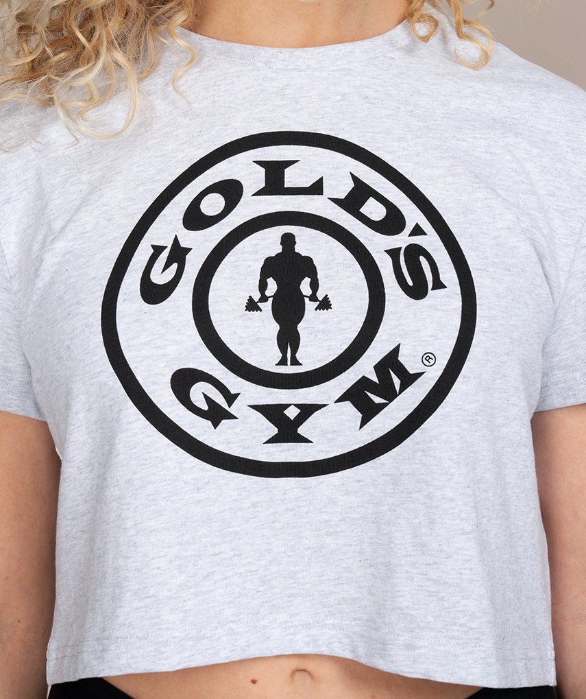 Cropped T-Shirt with the Gold's Gym Logo | Gym T-Shirt | Fitness